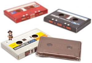 Chocolate Cassette Tapes - C90 Retro Music Gift (3 pack)
