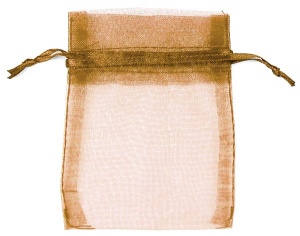 Copper Brown Organza Bags x 10