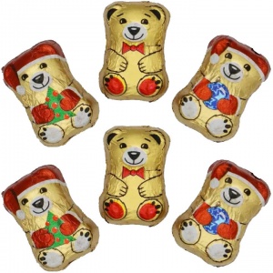 Festive Teddy Bears (Milk Chocolate)
