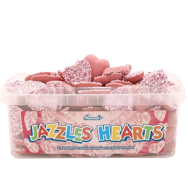 Hannahs Pink Jazzles Hearts (600g)