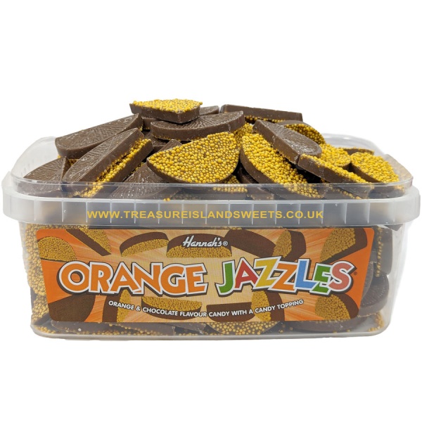 Hannahs Orange Chocolate Jazzles  Tub 120pcs (600g)