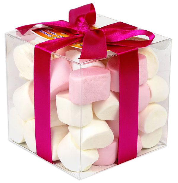 Marshmallow Cube Retro Sweet Gifts treasureislandsweets.co.uk