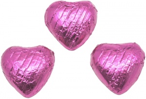Pink Milk Chocolate Hearts (160 Hearts, 1Kg Box)