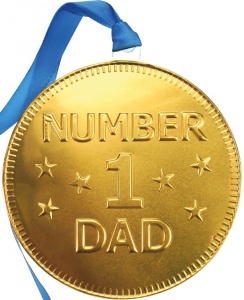 No.1 Dad Giant Chocolate Medal