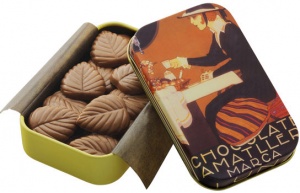 Amatller 32% Milk Chocolate Leaves Gift Tin