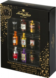 Anthon Berg Premium Liquor Filled Dark Bottles (24pcs) 375g