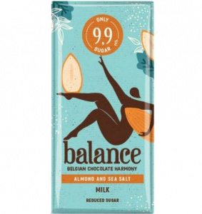 Balance Belgian Chocolate 78% Less Sugar (Almonds & Sea Salt) 100g