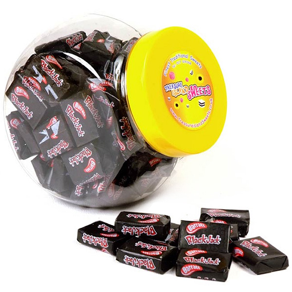 Junkfoodブラック1本 Bulk Box Of Original Black Jack Chews - 400 Aniseed Flavour Retro