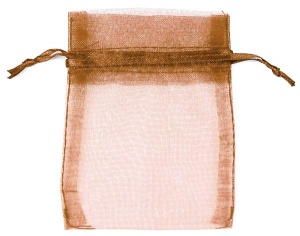 Brown Organza Bags x 10