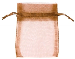 Brown Organza Bags x 10