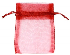 Burgundy Organza Bags x 10