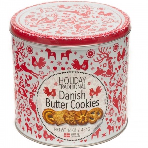 Danish Butter Cookies Festive Tin 454g