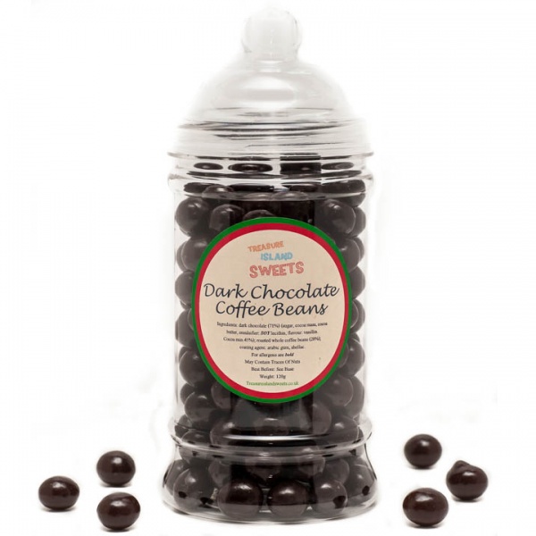 Dark Chocolate Coffee Beans  - Victorian Sweet Jar 350g
