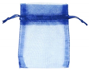 Dark Blue Organza Bags x 10