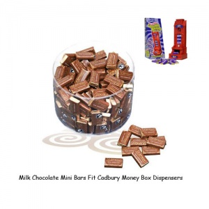 Mini Milk Chocolate Bars For Cadbury Money Box Machines