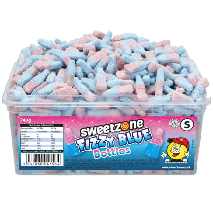 Fizzy Blue Bottles Tub 350pcs (805g)