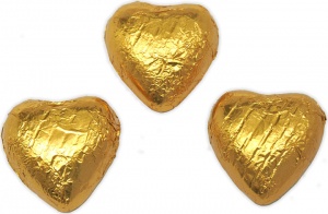 Gold Hearts Milk Chocolate x 1,100 (7Kg)