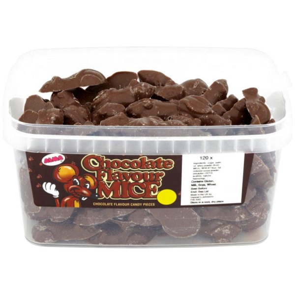 Hannahs Chocolate Flavour Mice Tub 120pcs (600g)