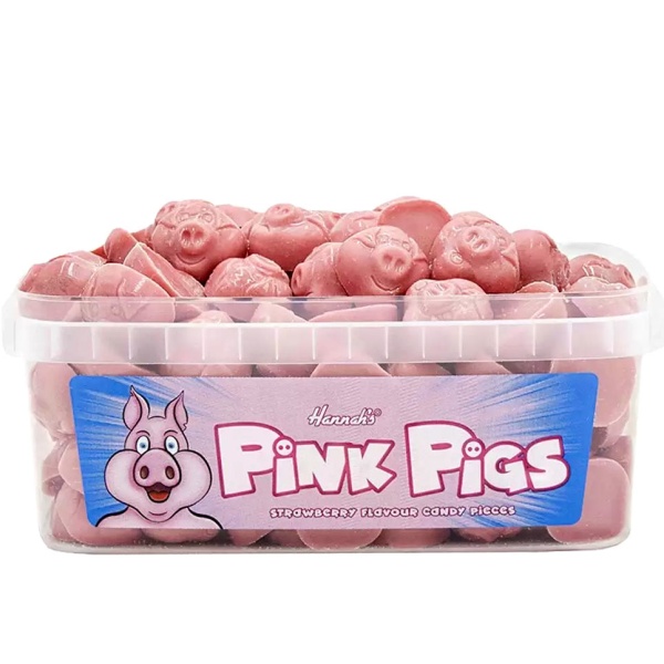 Hannahs Pink Pigs Tub 120pcs (600g)