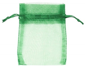 Hunter Green Organza Bags x 10