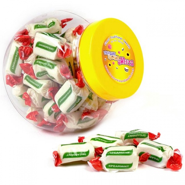 Spearmint Chews Sweet Jar