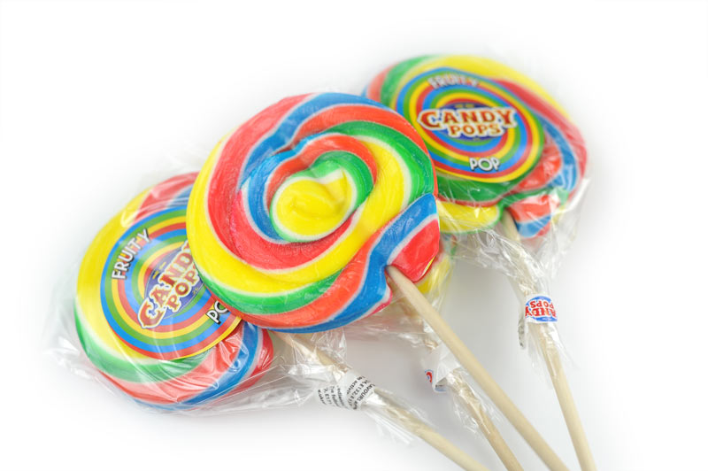 Rainbow Wheel Lollipop (100mm Diameter)