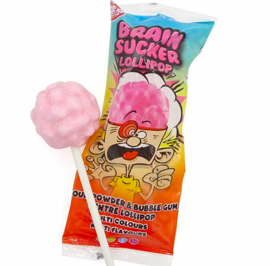 Brain Sucker Sour Powder Lollipop
