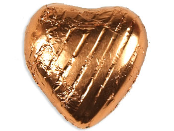 Copper Chocolate Hearts