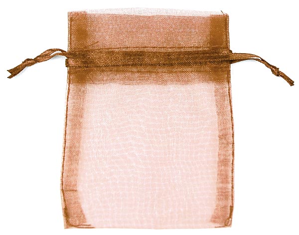 Brown Organza Bags x 10