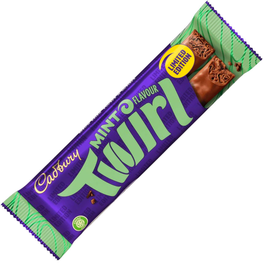Cadbury Mint Flavour Twirl Chocolate Bar