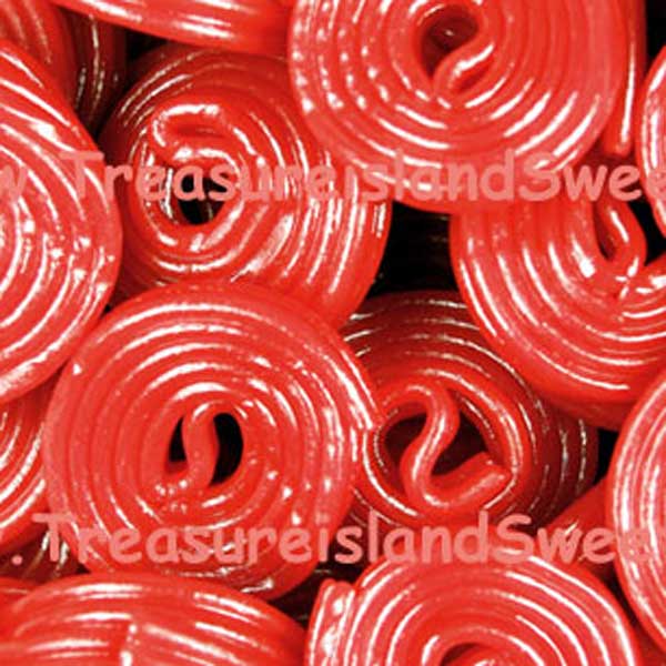Cherry Wheels Red Liquorice Sweets treasureislandsweets.co.uk