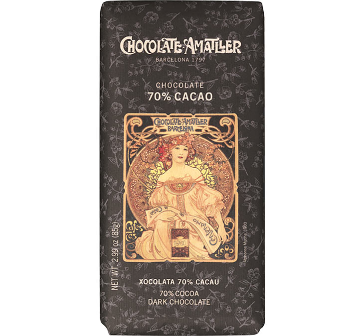Amatller 70% Cocoa - Dark Chocolate Bar 85g (from Barcelona)