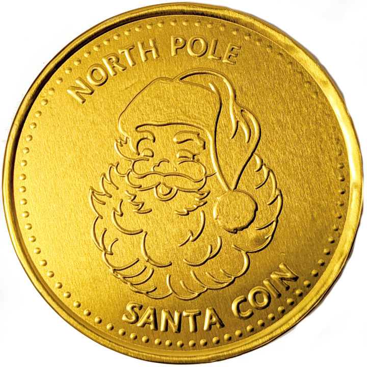 Giant Gold Christmas Coin Milk Chocolate Festive Stocking Filler