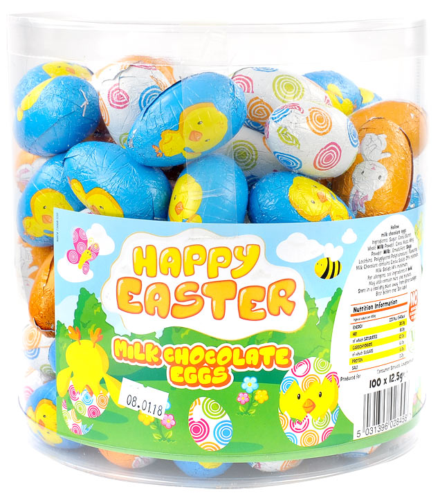 Bulk Easter Eggs 100 Milk Chocolate Hollow Eggs