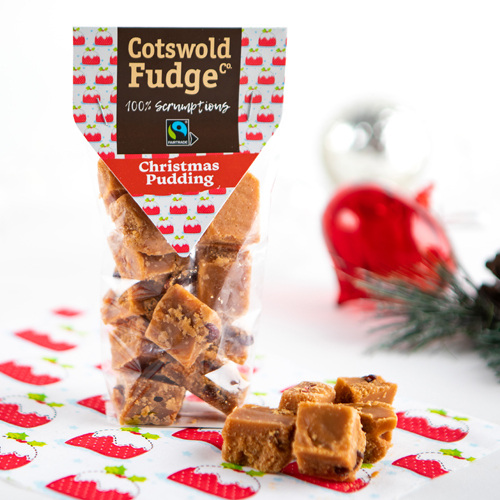 Cotswold Christmas Pudding Fudge (Fairtrade) 150g