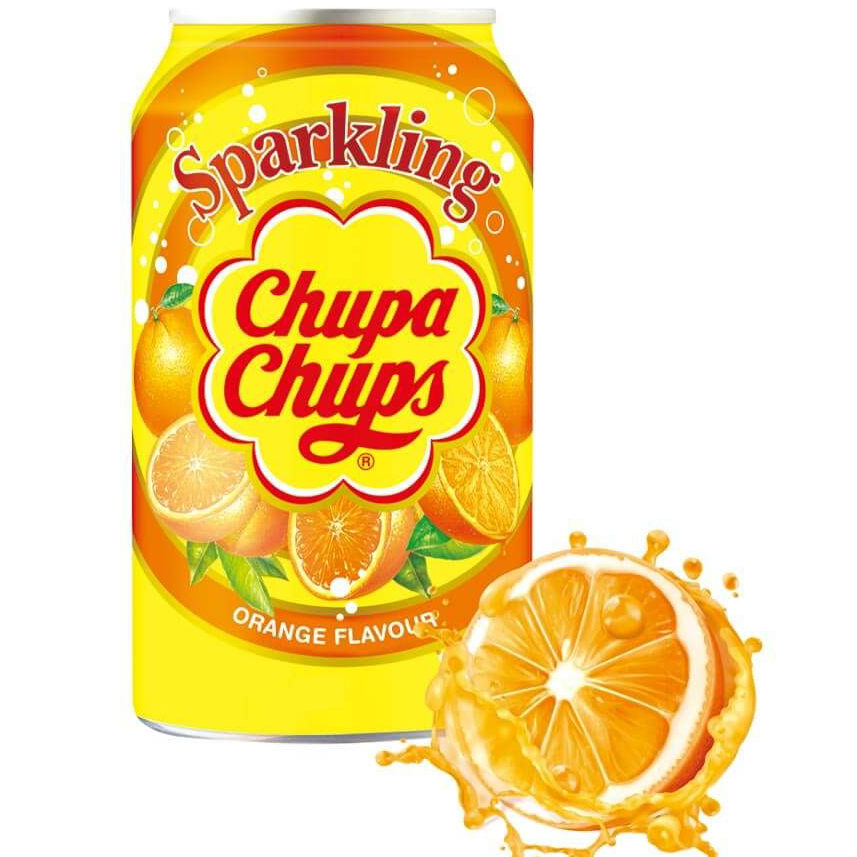 Chupa Chups Sparkling Orange Fizzy Drink Can