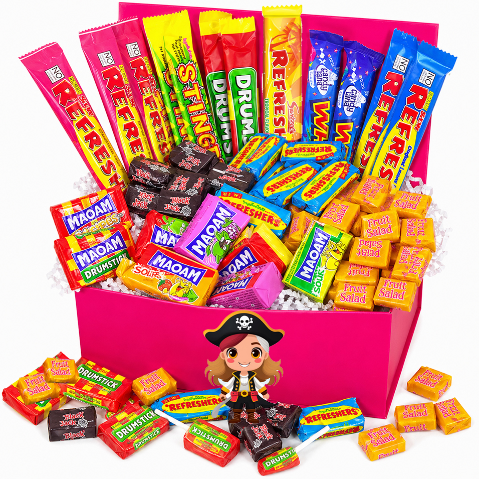 Flint's Box of Chews Gift Box – Retro Chewy Sweets Hamper UK