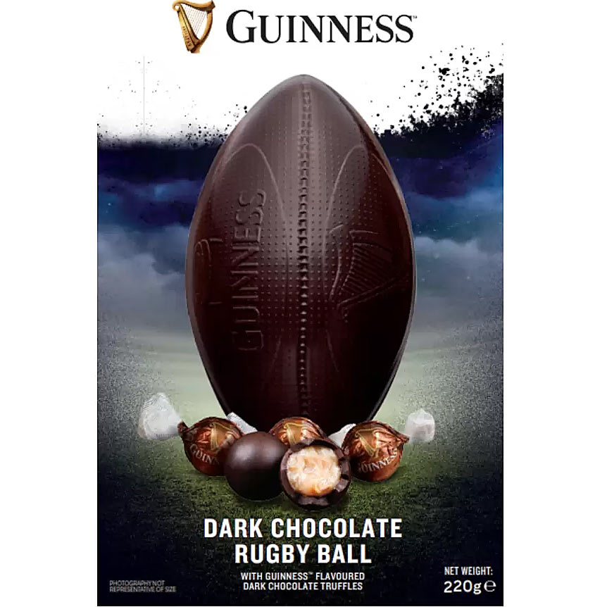 Guinnness Dark Chocolate Rugby Ball Easter Egg 220g