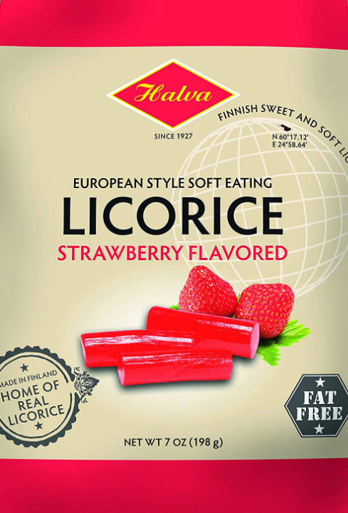 Halva Soft Eating Red Strawberry Liquorice Bag