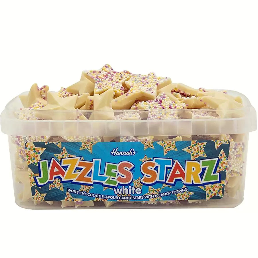 Hannahs White Stars Tub 120pcs (600g)