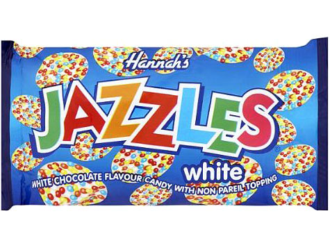 White Jazzles Bulk Box 24 40g Hannahs White Chocolate Treasure White Jazzles Bulk Box 24 40g Hannahs White Chocolate Treasure