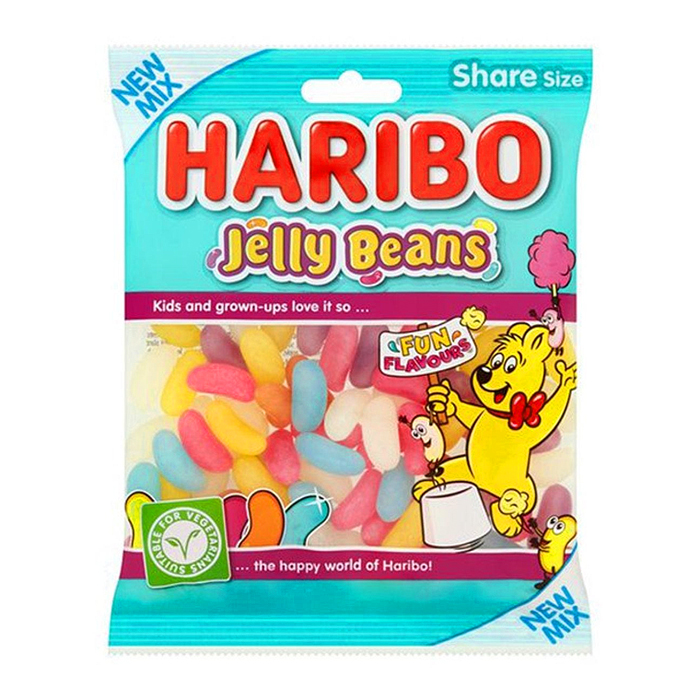 Haribo Jelly Beans - Assorted Fruity Flavours - treasureislandsweets.co.uk