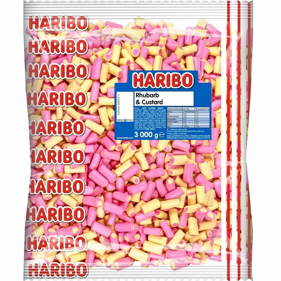 Rhubarb and Custard Chews (Haribo)