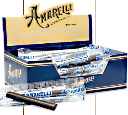 Amarelli Pure Liquorice Sticks (Ibastoni)  Box Of 50