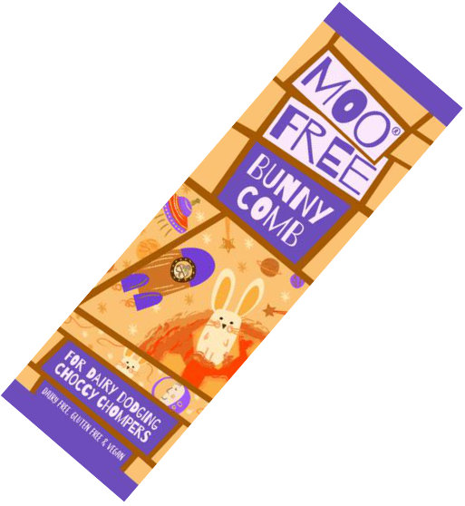Moo Free Bunnycomb Mini Moo Chocolate Bar