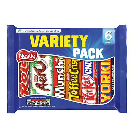 Nestle Variety Pack 6 Chocolate Bars