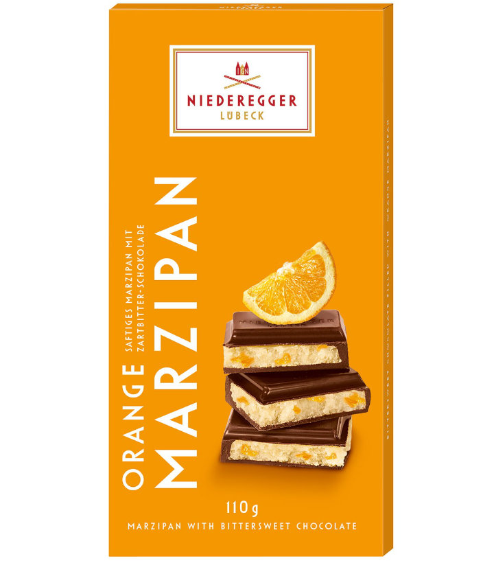 Niederegger Orange Marzipan In Dark Chocolate - Finest German Marzipan ...