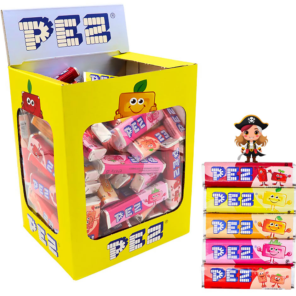 PEZ Refills Box of 100 Fruit Flavour | Treasure Island Sweets