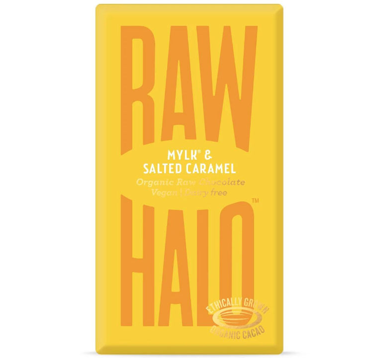 Raw Halo Vegan - Mylk & Salted Caramel Organic Raw Chocolate (35g)