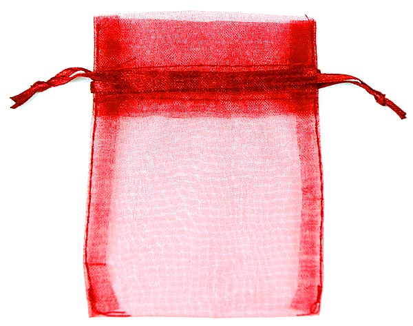 Red Organza Bags x 10
